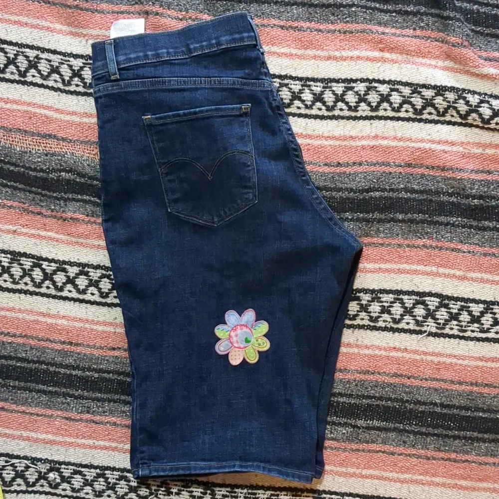Levi's Denim Shorts with Patches - Picture 10 of 12